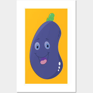 eggplant illustration Posters and Art